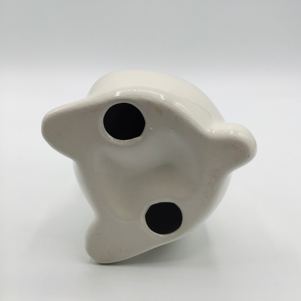 CERAMIC White Bunny Rabbit 8” Easter Spring Figure Farmhouse Decor Mantle Table - Picture 8 of 9